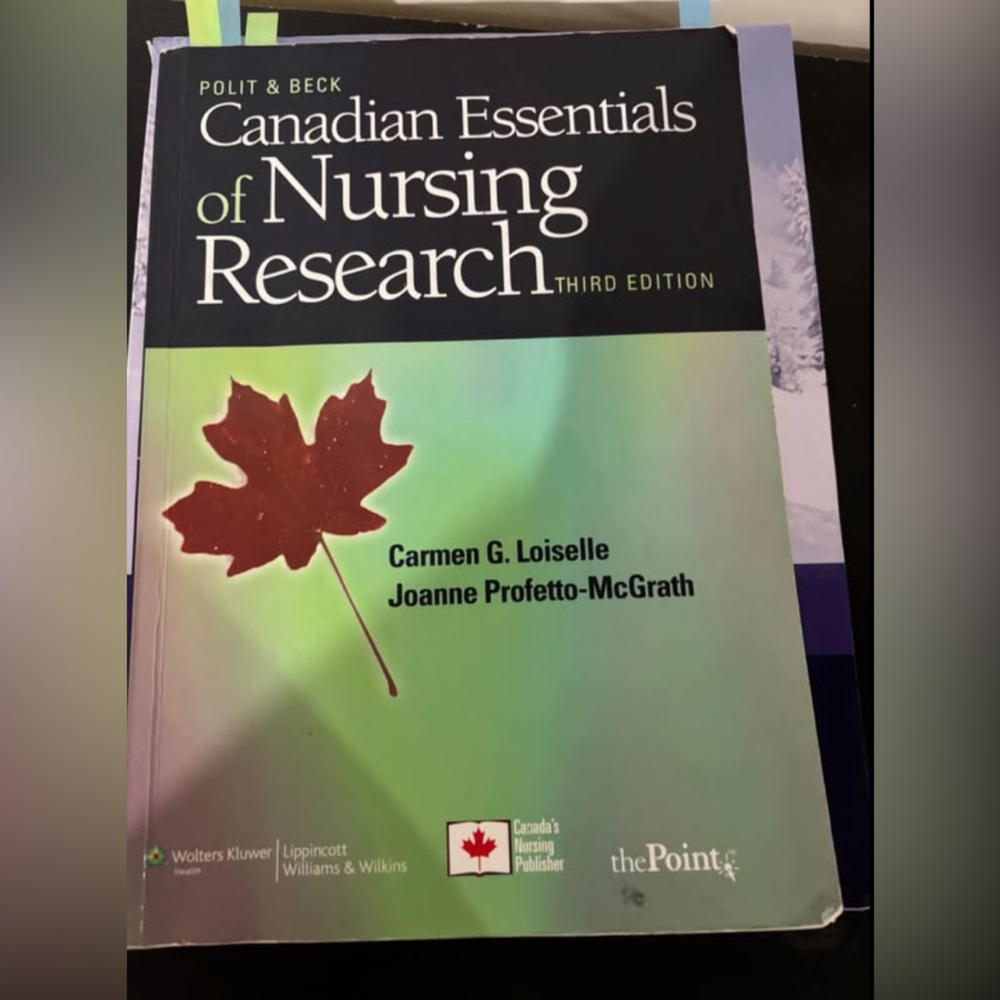 Canadian Essentials of Nursing Research Book